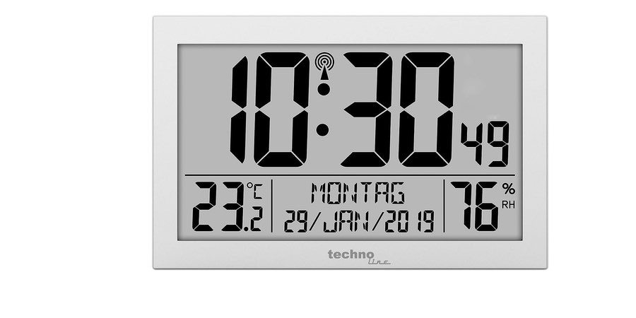 Reloj de pared inalámbrico con indicador de temperatura, reloj digital pared grande pilas